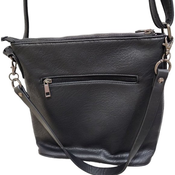 Peter Nygard Women's Leather Black Shoulder Bag - Picture 9 of 13